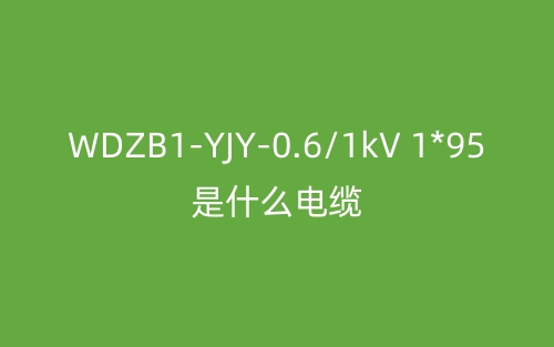 WDZB1-YJY-0.6/1kV 1*95是什么電纜？(圖1)