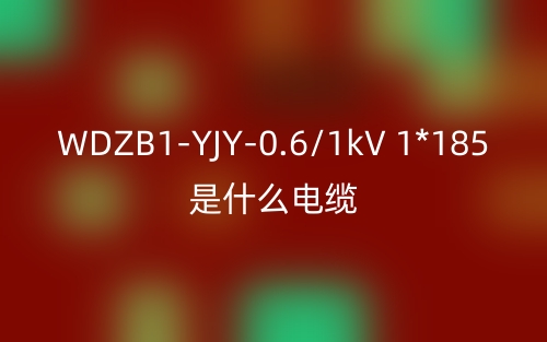 WDZB1-YJY-0.6/1kV 1*185是什么電纜？(圖1)