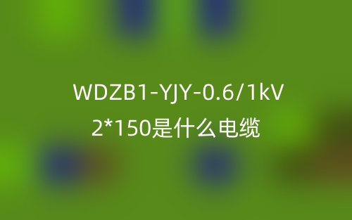 WDZB1-YJY-0.6/1kV 2*150是什么電纜？(圖1)