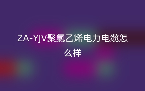 山東ZA-YJV聚氯乙烯電力電纜怎么樣？(圖1)