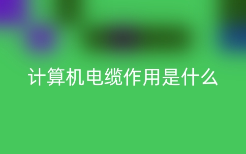 計(jì)算機(jī)電纜作用是什么？(圖1)
