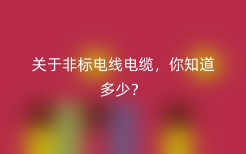 關(guān)于非標(biāo)電線電纜，你知道多少？(圖1)