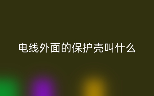 電線外面的保護殼叫什么？(圖1)