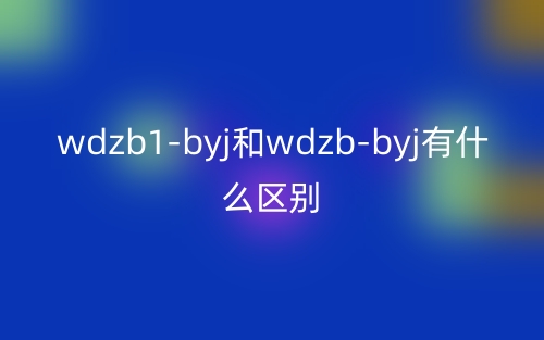 wdzb1-byj和wdzb-byj有什么區(qū)別？(圖1)