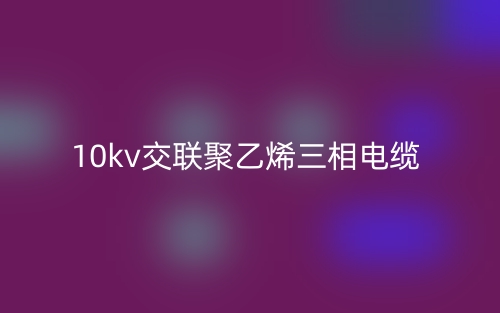 10kv交聯(lián)聚乙烯三相電纜(圖1)