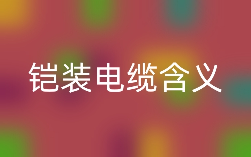 鎧裝電纜含義(圖1)