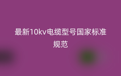 最新10kv電纜型號(hào)國家標(biāo)準(zhǔn)規(guī)范(圖1)