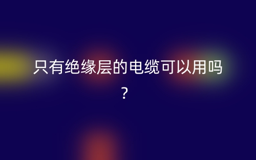 只有絕緣層的電纜可以用嗎？(圖1)