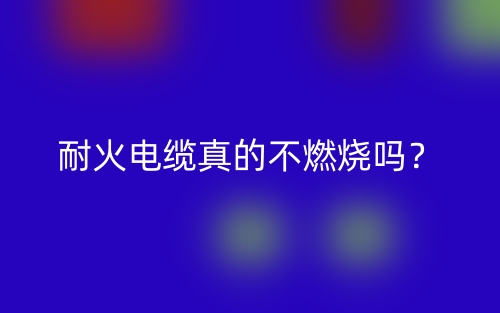 耐火電纜真的不燃燒嗎？(圖1)