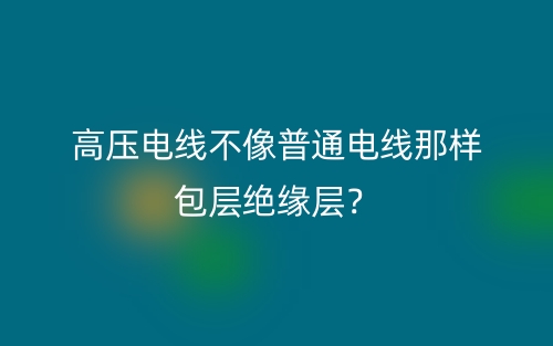 高壓電線不像普通電線那樣包層絕緣層？(圖1)