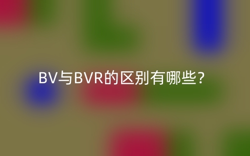 BV與BVR的區(qū)別有哪些？(圖1)