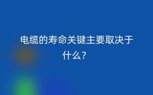 電纜的壽命關(guān)鍵主要取決于什么？(圖1)