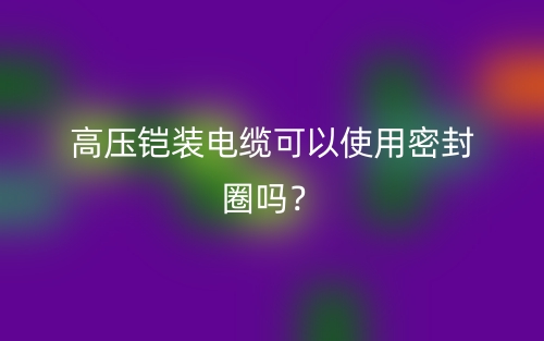 高壓鎧裝電纜可以使用密封圈嗎？(圖1)