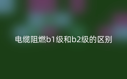 電纜阻燃b1級和b2級的區(qū)別是什么？(圖1)
