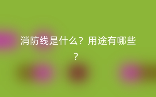 消防線是什么？用途有哪些？(圖1)